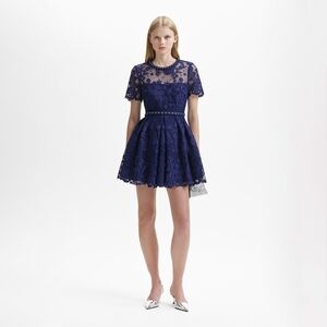 Self Portrait Lace Embellished Mini Dress
